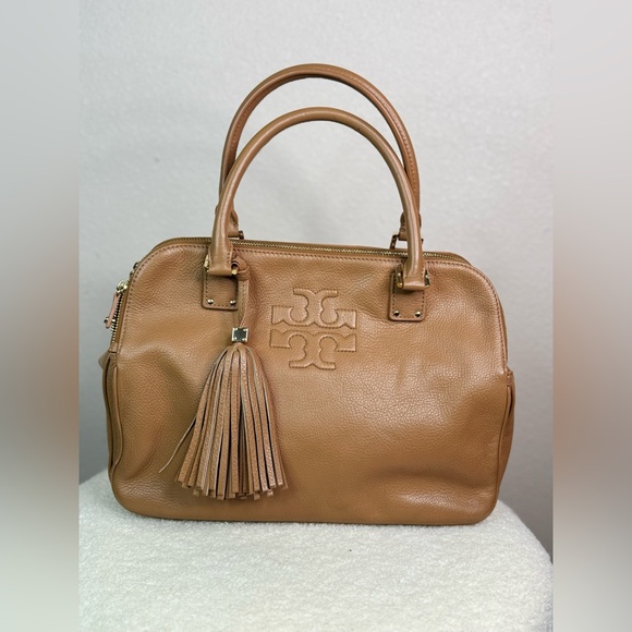 Tory Burch Thea Leather Triple Zip Satchel - Picture 7 of 12